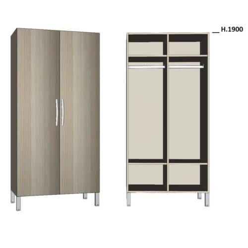 TE1520 - PATIENT WARDROBE (2 DOORS) – 2 PLACES - Armadi