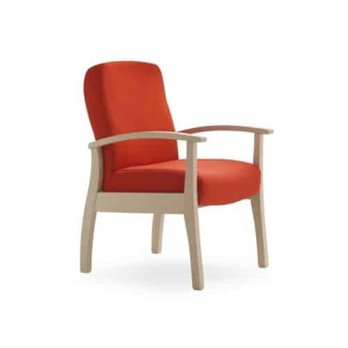 310FB - FIXED ARMCHAIR WITH WOODEN STRUCTURE - SERIE-COR