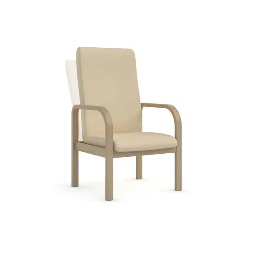 4000005 - WOODEN ARMCHAIR WITH RECLINING BACKREST - SERIE-XLPA03