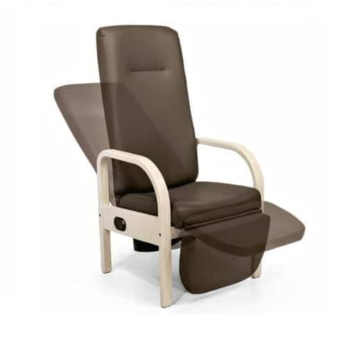 4000006 - WOODEN ARMCHAIR WITH RECLINING BACK AND LEGS - SERIE-XLPA04