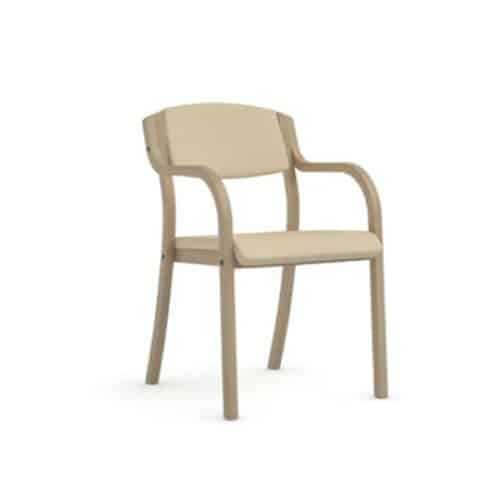 4000010B - WOODEN ARMCHAIR W/ARMRESTS - SERIE-XLPA08