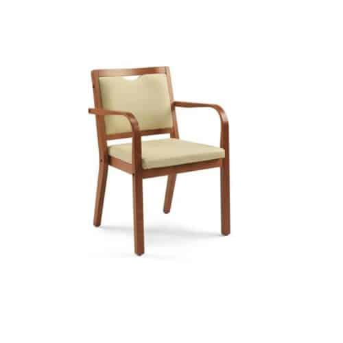 400011B - WOODEN ARMCHAIR W/ARMRESTS AND HANDLE - SERIE-XLPA09