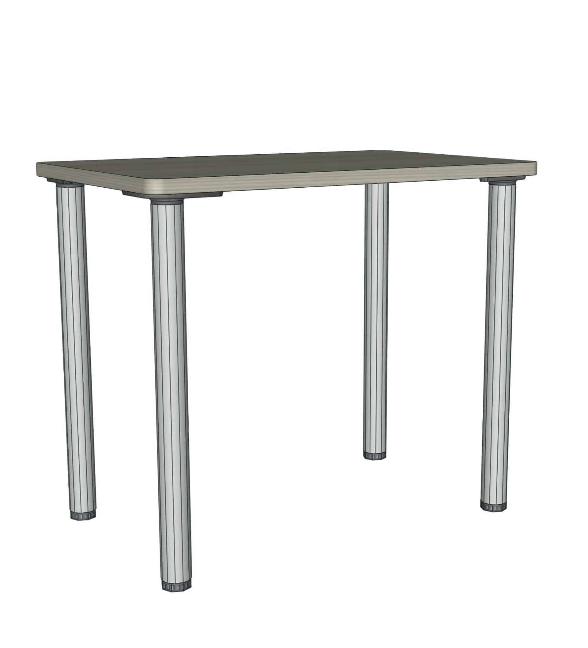 770085 - RECTANGULAR TABLE WITH ABS EDGE (4 LEGS)