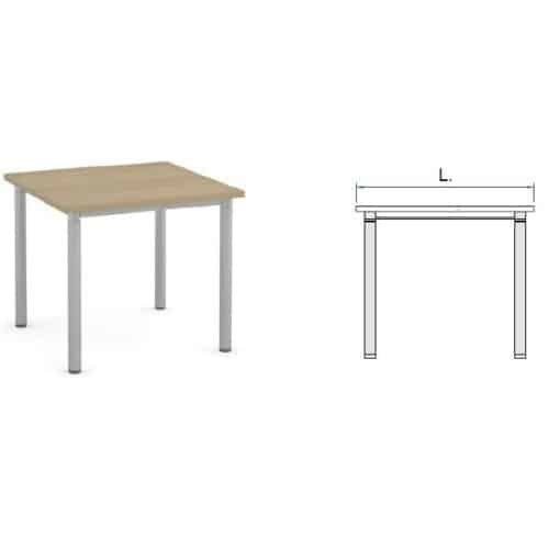 771810 - SQUARE TABLE WITH ABS EDGE (FRAME, 4 LEGS)