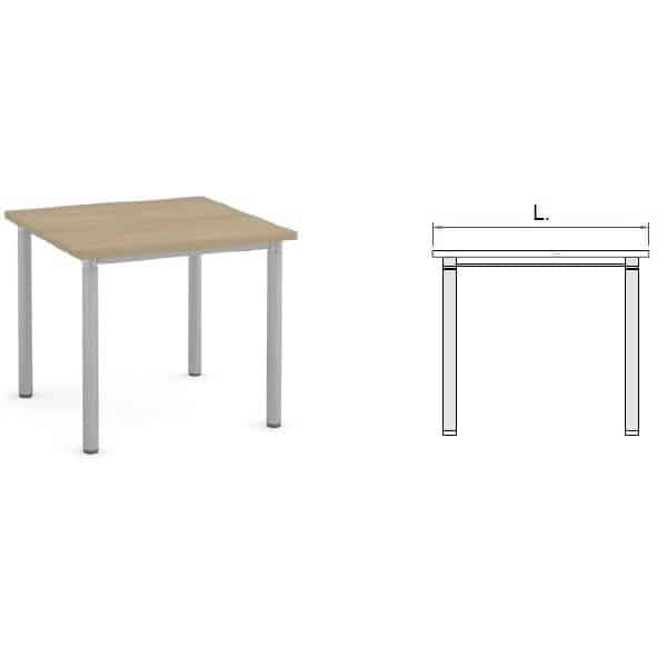 771810 - SQUARE TABLE WITH ABS EDGE (FRAME, 4 LEGS)