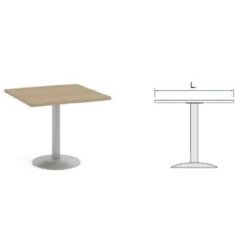 772081 - SQUARE TABLE WITH ABS EDGE (COLUMN W/ BASE)