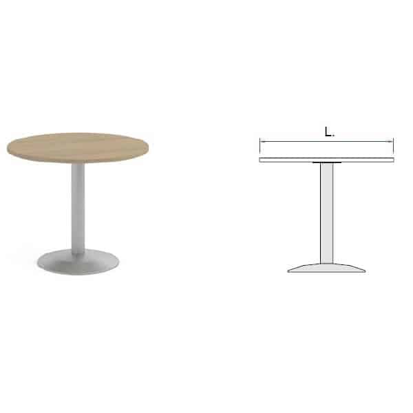 772096 - ROUND TABLE WITH ABS EDGE (COLUMN W/ BASE)