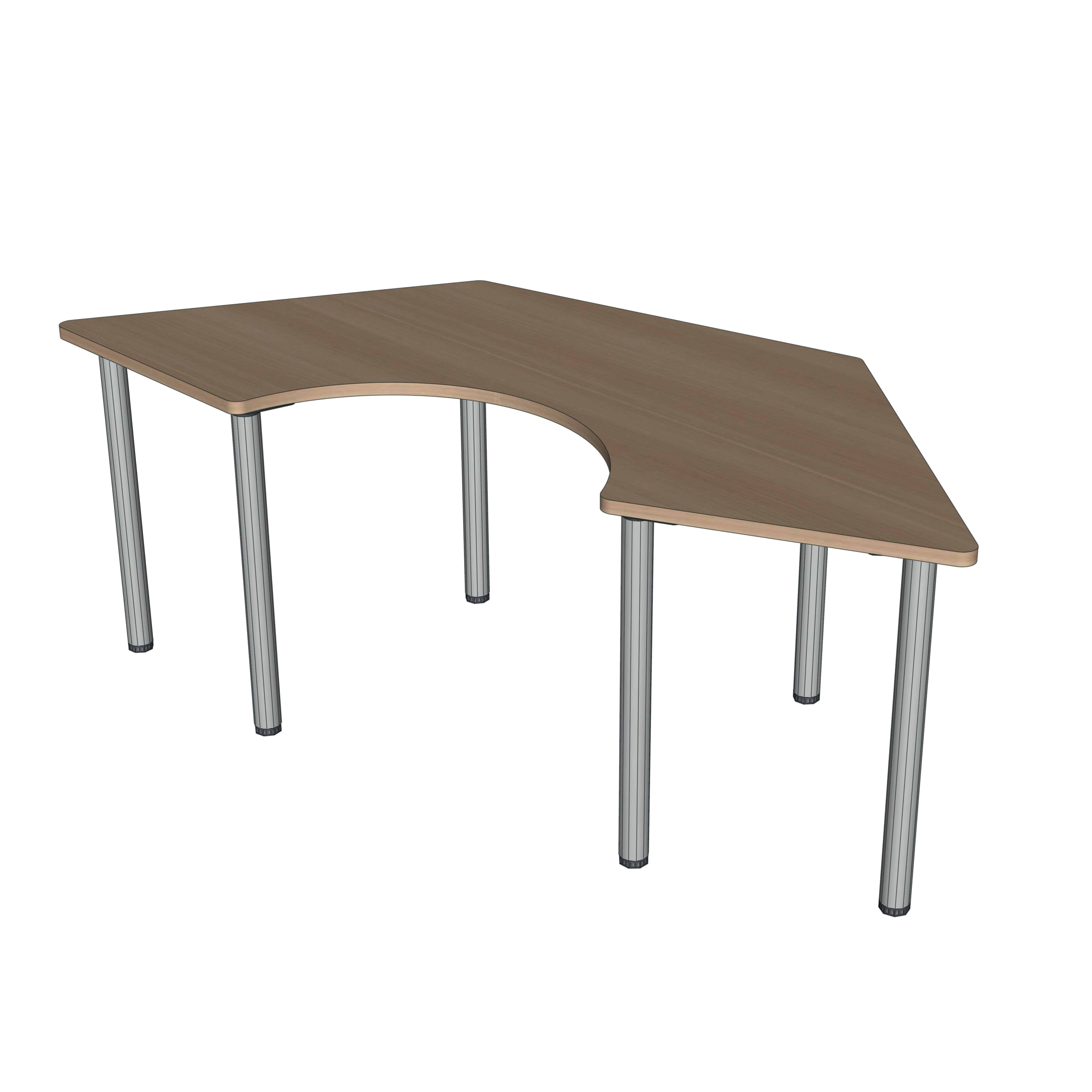 774910 - SHAPED TABLE WITH ABS EDGE (4 LEGS)