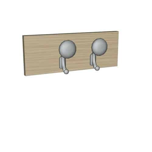 EC4002P - WALL COAT RACK (2 PLACES)