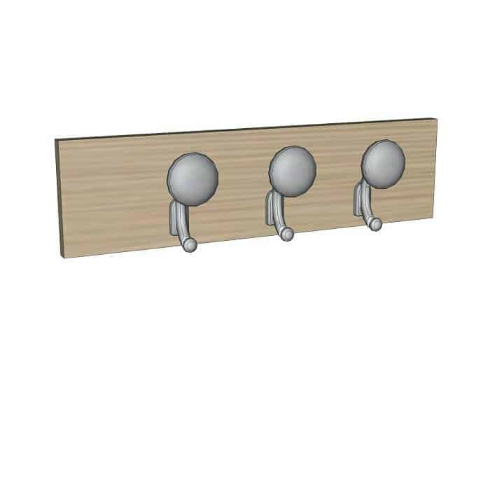 EC4003P - WALL COAT RACK (3 PLACES)