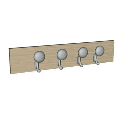 EC4004P - WALL COAT RACK (4 PLACES)