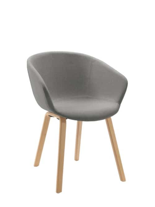 STAY_WO - WOODEN ARMCHAIR WITH UPHOLSTERED SEAT - SERIE-MI