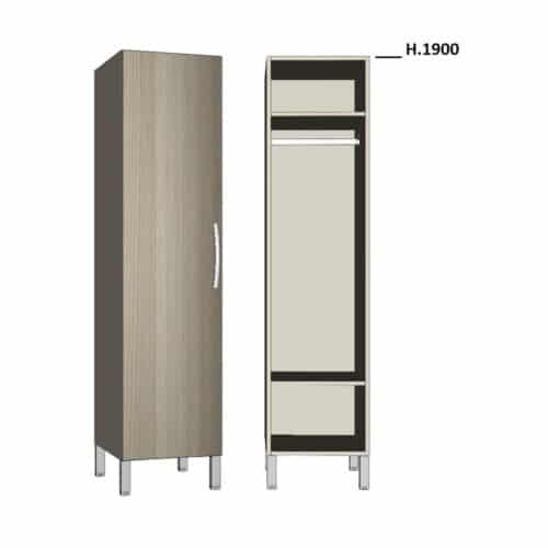 TE1500 - PATIENT WARDROBE (1 DOOR) – 1 PLACE - Armadi