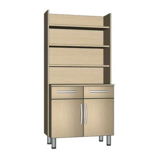 TE7050 - CREDENZA COPPIA ANTE + MENSOLE - Soggiorni e credenze