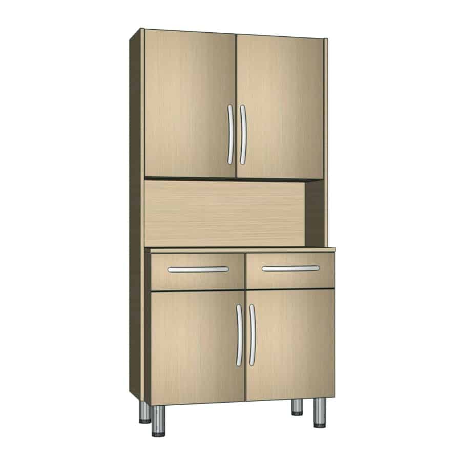 TE7060 - CUPBOARD (OPEN FRONT, 4 DOORS, 2 DRAWERS) - Soggiorni e credenze