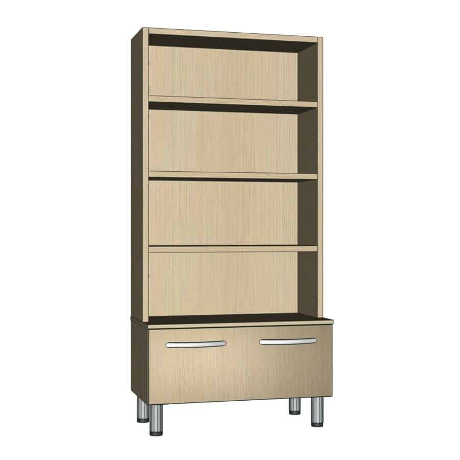 TE7110 - CREDENZA C.CASSETTONE E LIBRERIA - Soggiorni e credenze