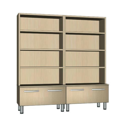 TE7120 - CREDENZA DOPPIA C.CASSETTONE E LIBRERIA - Soggiorni e credenze