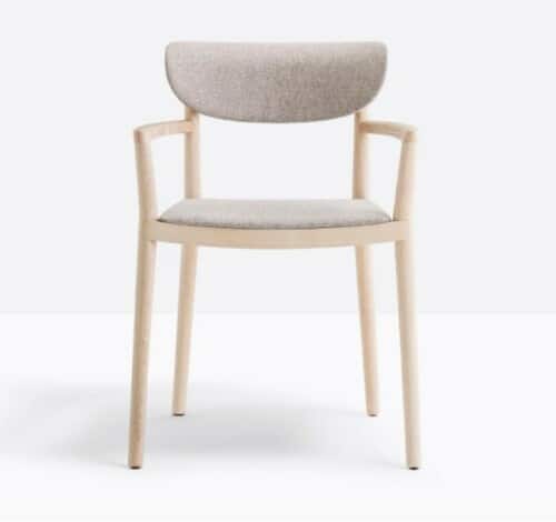 TIVOLI_2806 - WOODEN ARMCHAIR W/UPHOLSTERED BACK AND SEAT - SERIE-PE