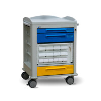 7010/S16 - TORNADO LARGE ISO - MEDICATION TROLLEY
